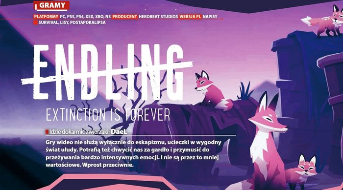 Endling: Extinction Is Forever recenzja