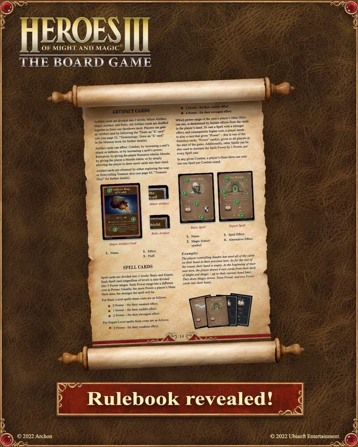 Heroes of Might and Magic III: The Board Game rulebook