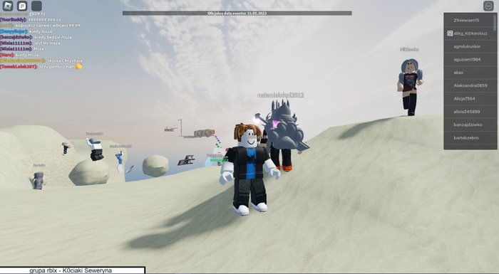 Screenshot z lobby serwera RobloxMszaKoscielna