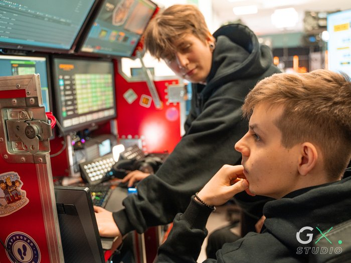 GXStudio przy produkcji polskiej transmisji PGL Major Kopenhaga 2024. Fot: Olaf Bressa