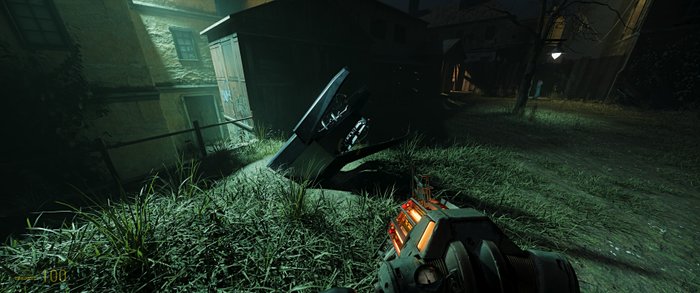 Half-Life 2 RTX z włączonymi zmianami.