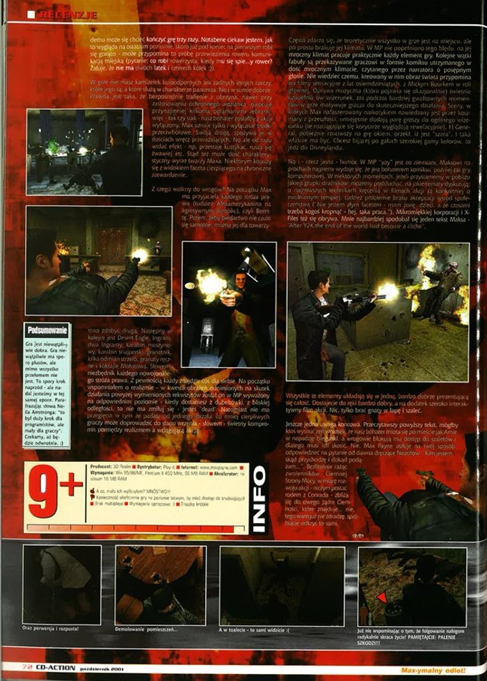 Nasza archiwalna recenzja gry Max Payne.